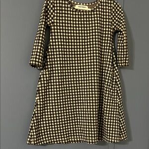 Old Navy Kids Dress in Black and Cream Check